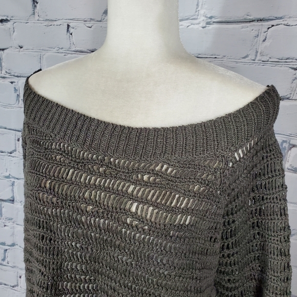 Robert Rodriguez Brown Off Shoulder Knit Sweater - Picture 4 of 7